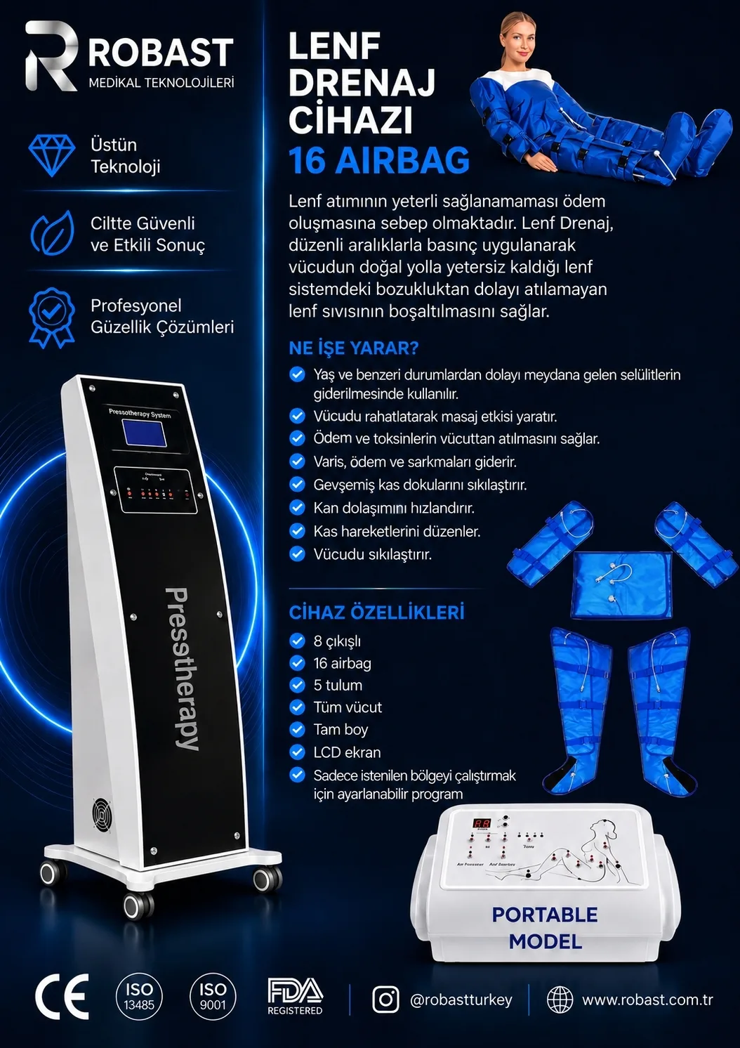 Lenf Drenaj Cihazı (16 Airbag)