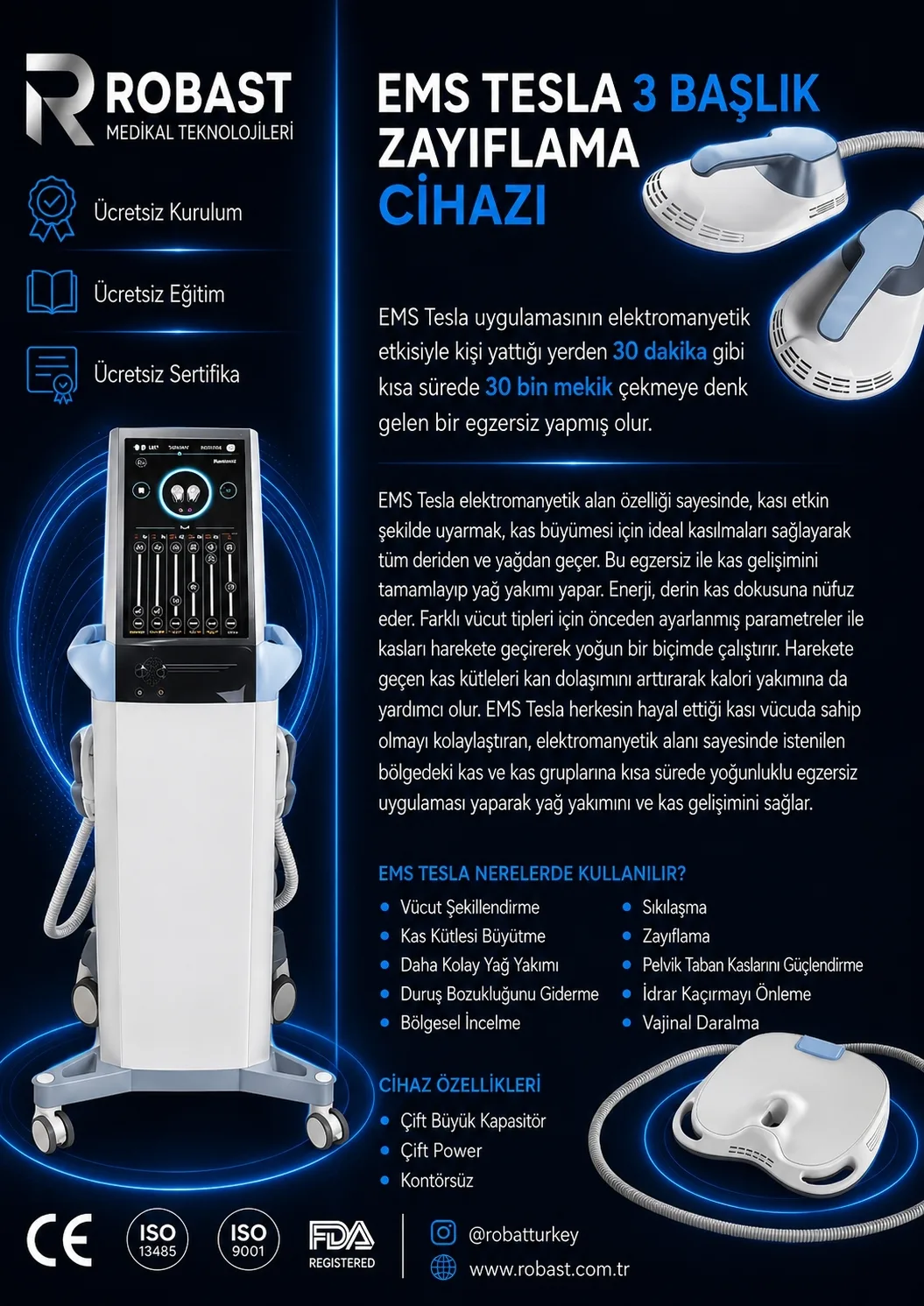 EMS Tesla 3 Başlık Zayıflama Cihazı