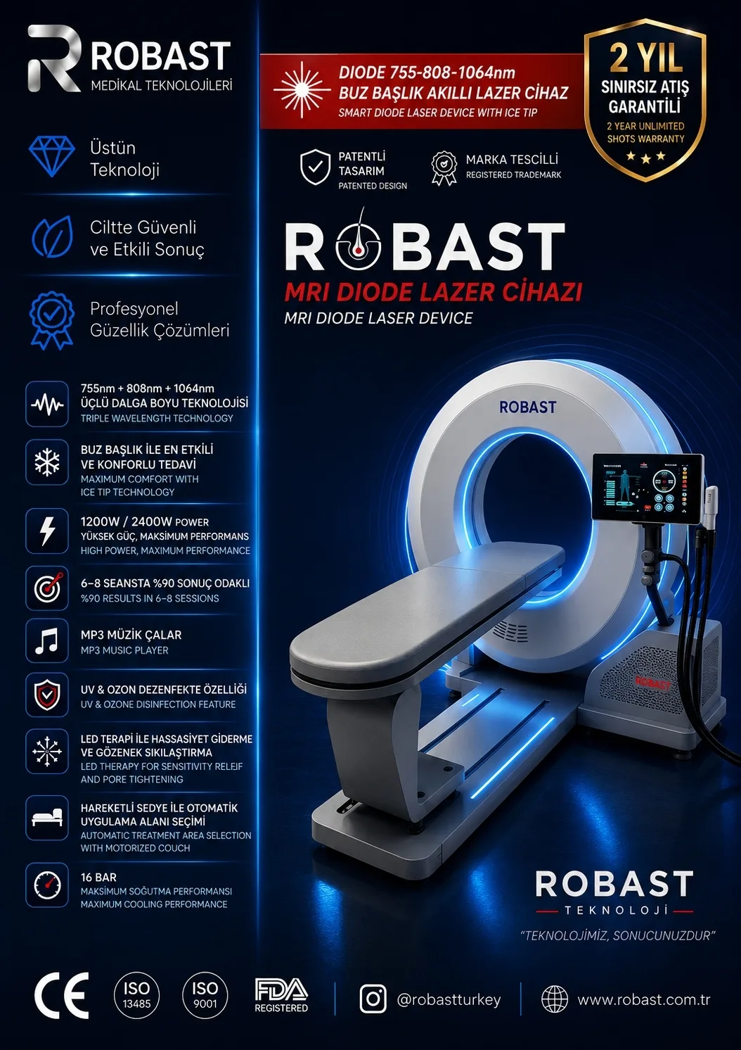 Robast MRI Diode Lazer Cihazı