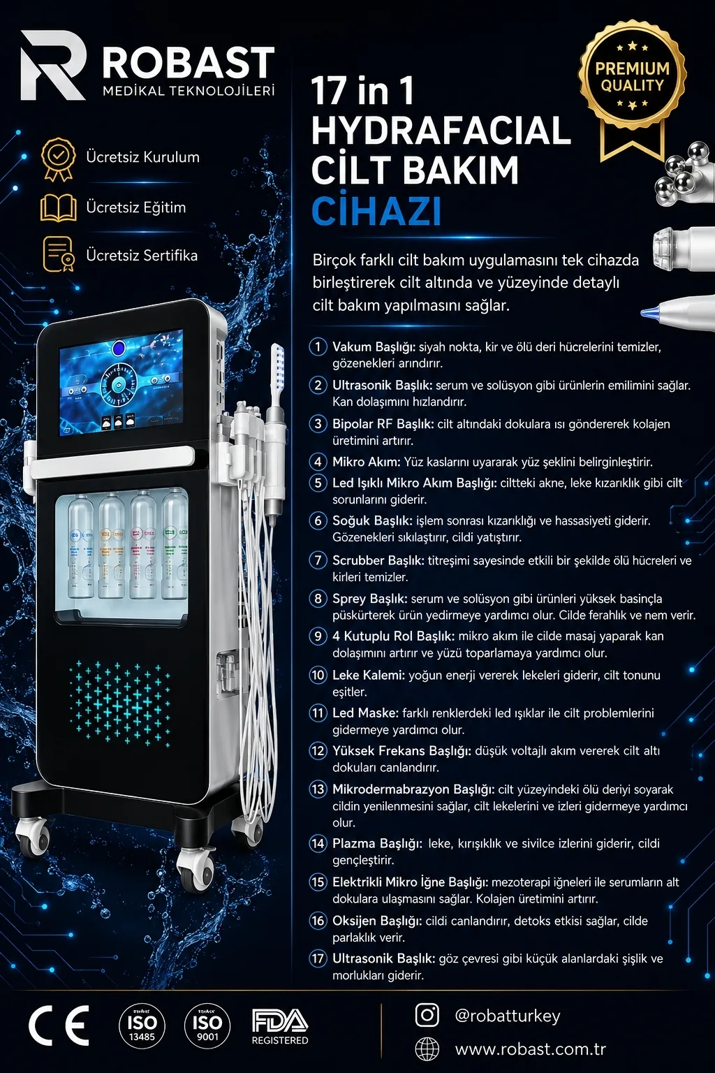 17 in 1 Hydrafacial Cilt Bakım Cihazı